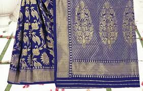 Chanderi Silk Saree with zari Border