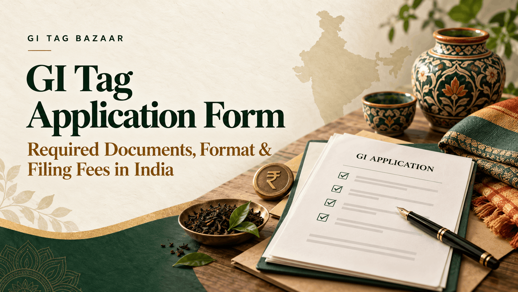 GI Tag Application Form, Required Documents, Format and Filing Fees in India